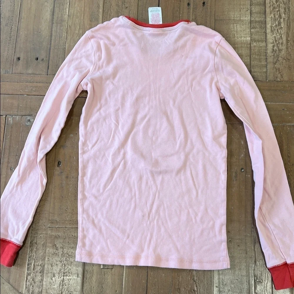 Mini Boden pink woodland Christmas pajamas girls size 12 holiday animals